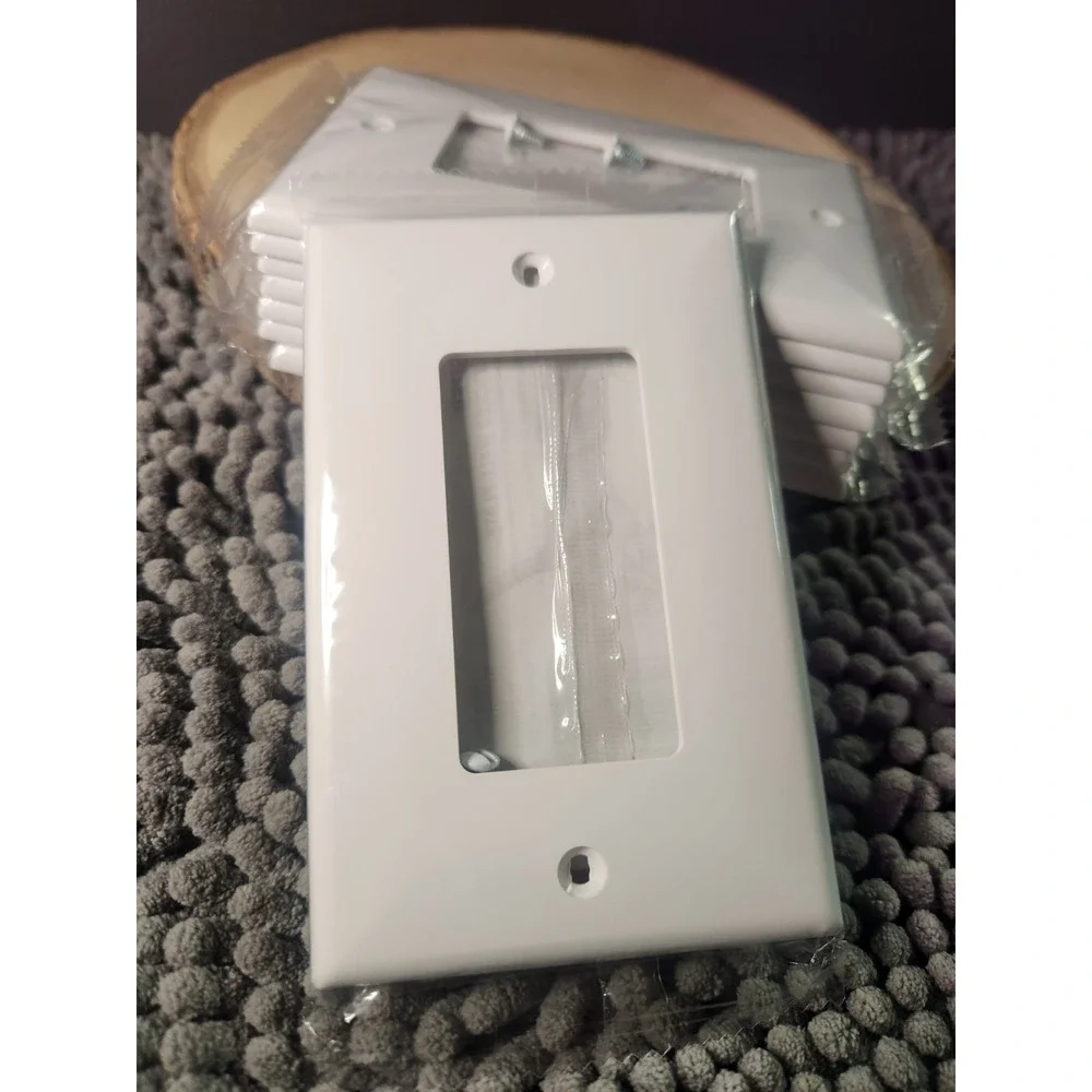 Lot Of 8~Hyper Tough-Oversized‎ Single Rocker Wall Plate (White)~NEW IN PACKAGE